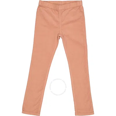 Bonton Kids'  Girls Chamallow Straight-leg Cotton Velour Pants In Pink