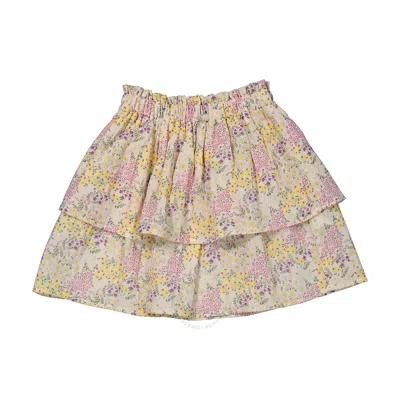 Bonton Kids'  Girls Flower Prairie Ditsy Ruffle Skirt In Neutral