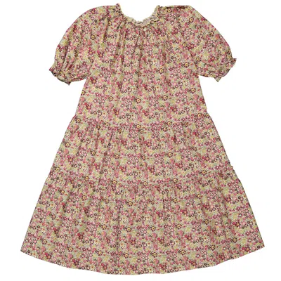 Bonton Kids'  Girls Liberty Violet Emy Cotton Dress In Purple