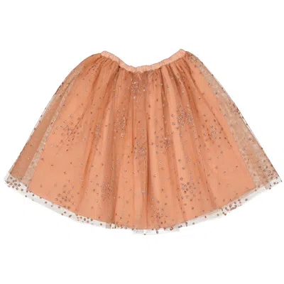 Bonton Girls Tulle Tutu Glitter Stars Skirt In Pink