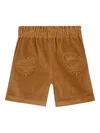Bonton Heart-embroidered Logo Shorts In Brown