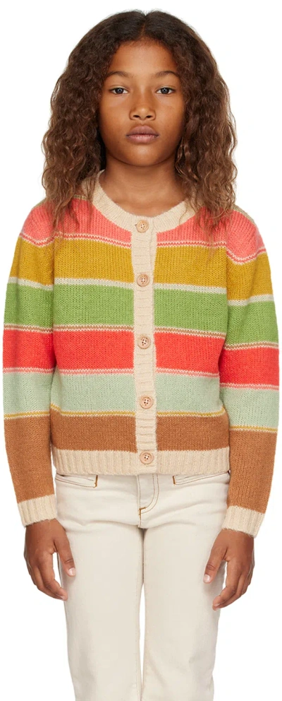 Bonton Kids Multicolor Stripes Cardigan In Rayure Multico