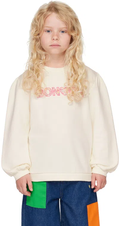 Bonton Kids Off-white Smack Sweatshirt In Creme
