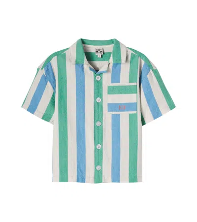 Bonton Kids' Las Vegas Striped Cotton Shirt In Multi