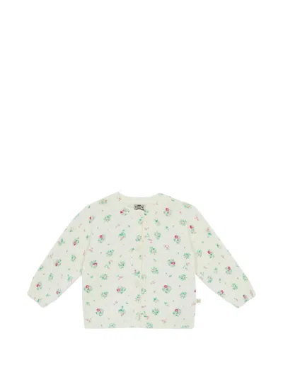 Bonton Babies' Lilet Floral-print Cardigan In Multi
