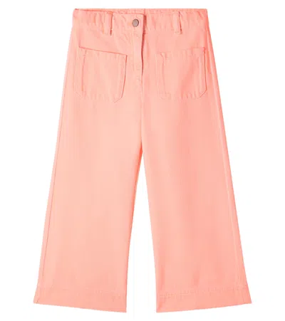 Bonton Kids' Logo Jeans In Brown