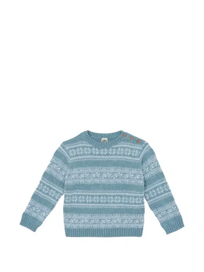 Bonton Kids' Loustic Poilu Fair Isle Sweater In Multi
