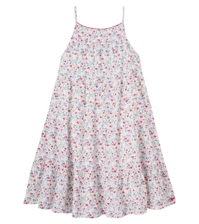 Bonton Kids' Lypso Floral Cotton Dress In Pink