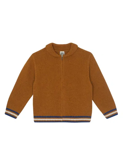 Bonton Mini Macho Sweater For Girls In Brown