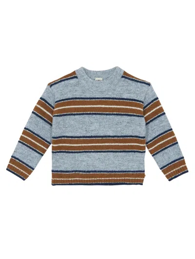 Bonton Mini Stripes Sweater For Girls In Multicolour