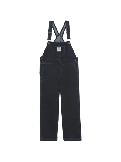 Bonton Kids' Moka Star-patch Dungarees In Black