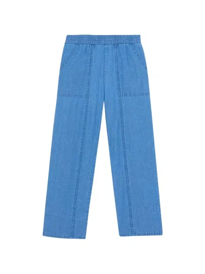Bonton Kids' Nach Elasticated-waist Trousers In Blue