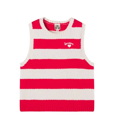 Bonton Kids' Next Striped Cotton Tank Top In Multi