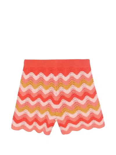 Bonton Kids' Nine Cotton Casual Shorts In Pink