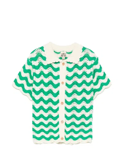 Bonton Kids' Ninon Cardigan In Green