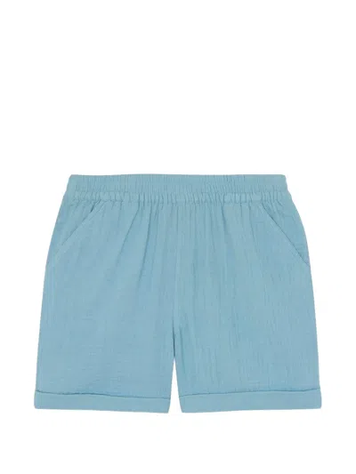 Bonton Kids' Noah Cotton Casual Shorts In Blue