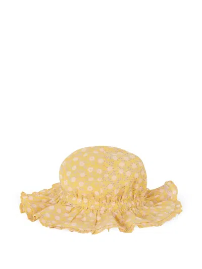 Bonton Kids' Nuance Floral-print Hat In Transparent