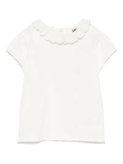 Bonton Kids' Organic Cotton Top In White