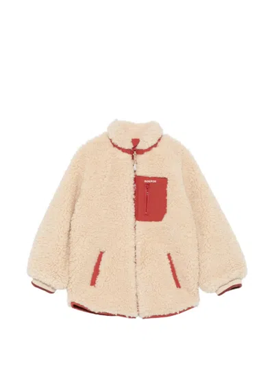 Bonton Kids' Pao Zip-up Fleece Jacket In Neutrals