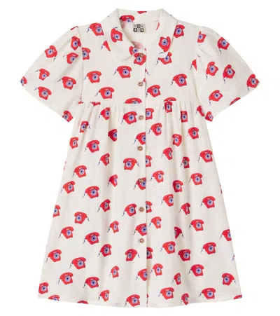 Bonton Kids' Printed Cotton Dress In Multi