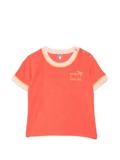 Bonton Kids' Ric-rac Trim T-shirt In Multi