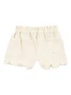 Bonton Scalloped Pockets Shorts In Neutral