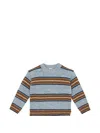 Bonton Striped Sweater In Gray