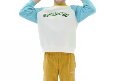 Bonton Kids' Supernature Sweatshirt In Cream In Multi