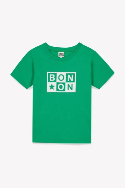 Bonton Kids' T-shirt Con Stampa In Green