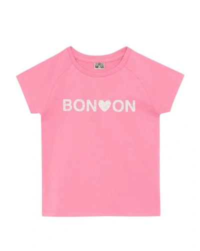Bonton Kids' T-shirt Con Stampa In Pink