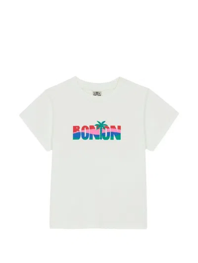 Bonton Kids' Tubo Palmier Graphic T-shirt In White