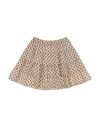 Bonton Woman Mini Skirt Beige Size M Cotton In Beige