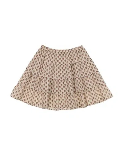 Bonton Woman Mini Skirt Beige Size M Cotton