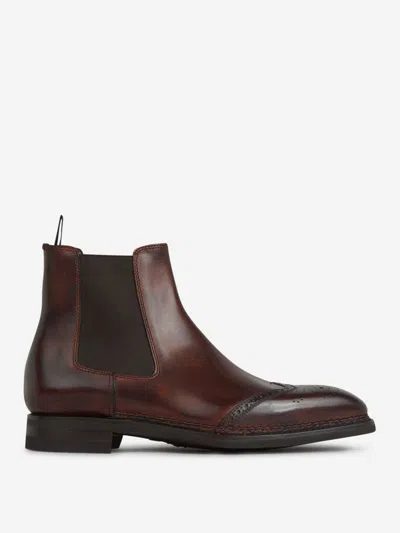 Bontoni Cavaliere Leather Shoes In Brown