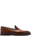 Bontoni Domino Leather Loafers In Brown