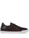 Bontoni Enrico Intreccio Sneakers In Brown