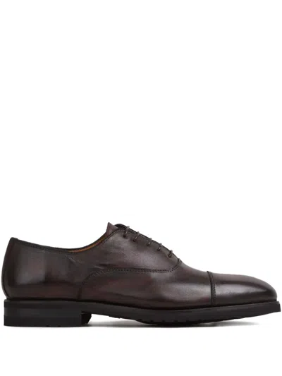 Bontoni Lace-up Oxford Shoes In Brown