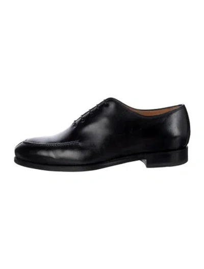 Pre-owned Bontoni Leather Oxfords In Black