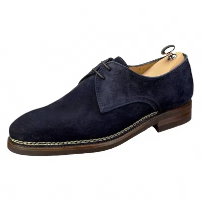 Bontoni Men's Carnera Suede Oxford Shoe In Navy In Blue
