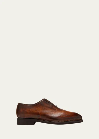 Bontoni Men's De La Ville Soft Calf Leather Oxfords In Bruciato