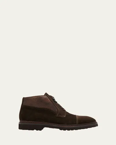Bontoni Men's Dotto Norwegian Ankle Boots In Testa Di Moro