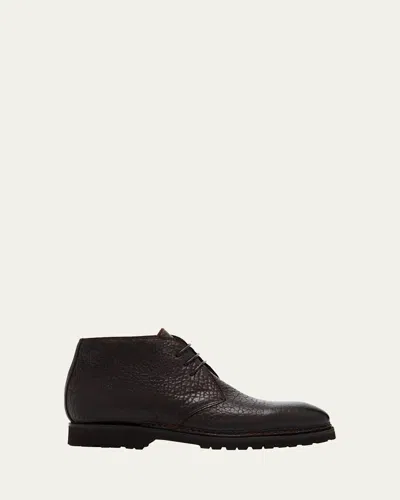 Bontoni Men's Desert Norwegian Grained Suede Chukka Boots In Tortora