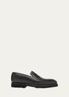 BONTONI MEN'S DOME LEATHER LUG-SOLE LOAFERS