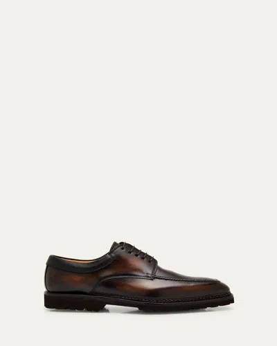 Bontoni Men's Eroico Leather Lug-sole Derby Shoes