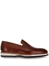 Bontoni Leather Loafers In Brown