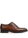 Bontoni Stitching Leather Shoes In Animal Print