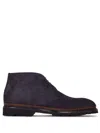 Bontoni Suede Lace-up Boots In Purple