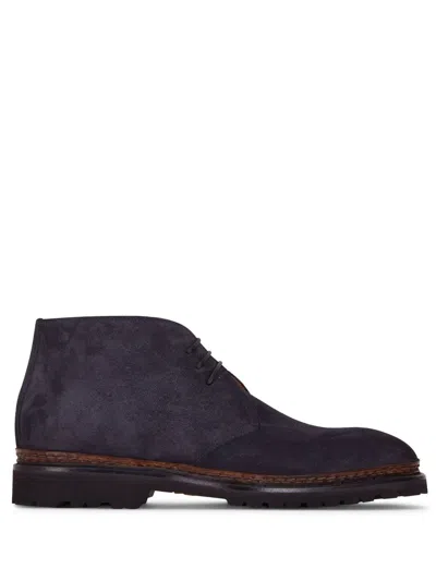 Bontoni Suede Lace-up Boots In Purple