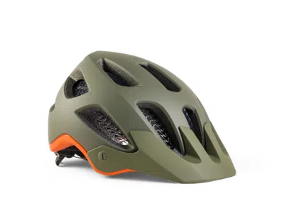 Bontrager Rally Wavecel Helmet In Olive Grey/roarange In Green
