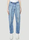 Bonum Exposed Seam Jeans In Blue
